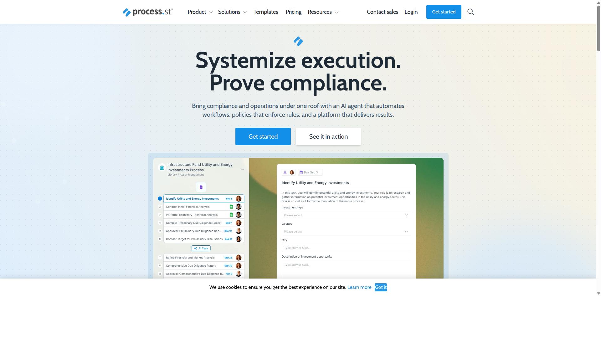 Process Street for Advanced AI website